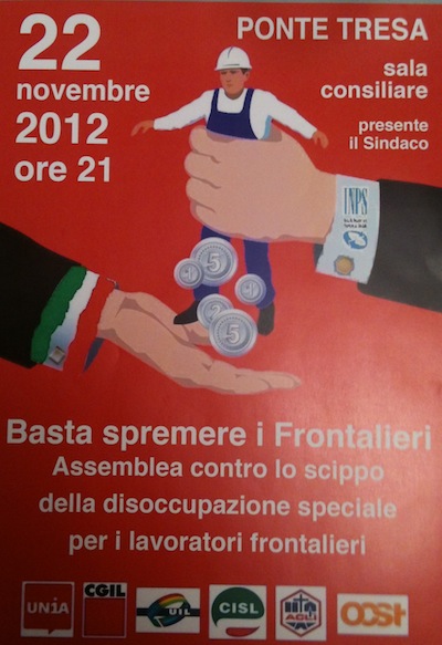 frontalieri indennit&agrave; di disoccupazione