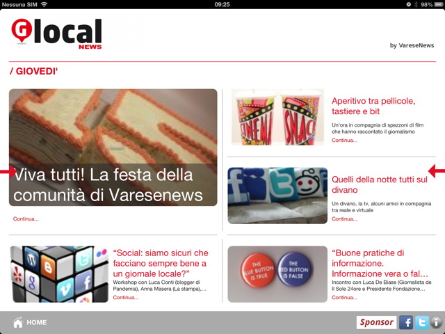 Glocal 12, l'applicazione per Ipad