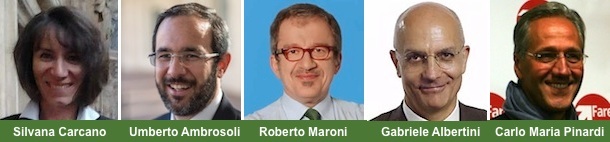 cinque candidati regionali