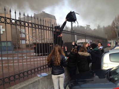 maga studenti incendio